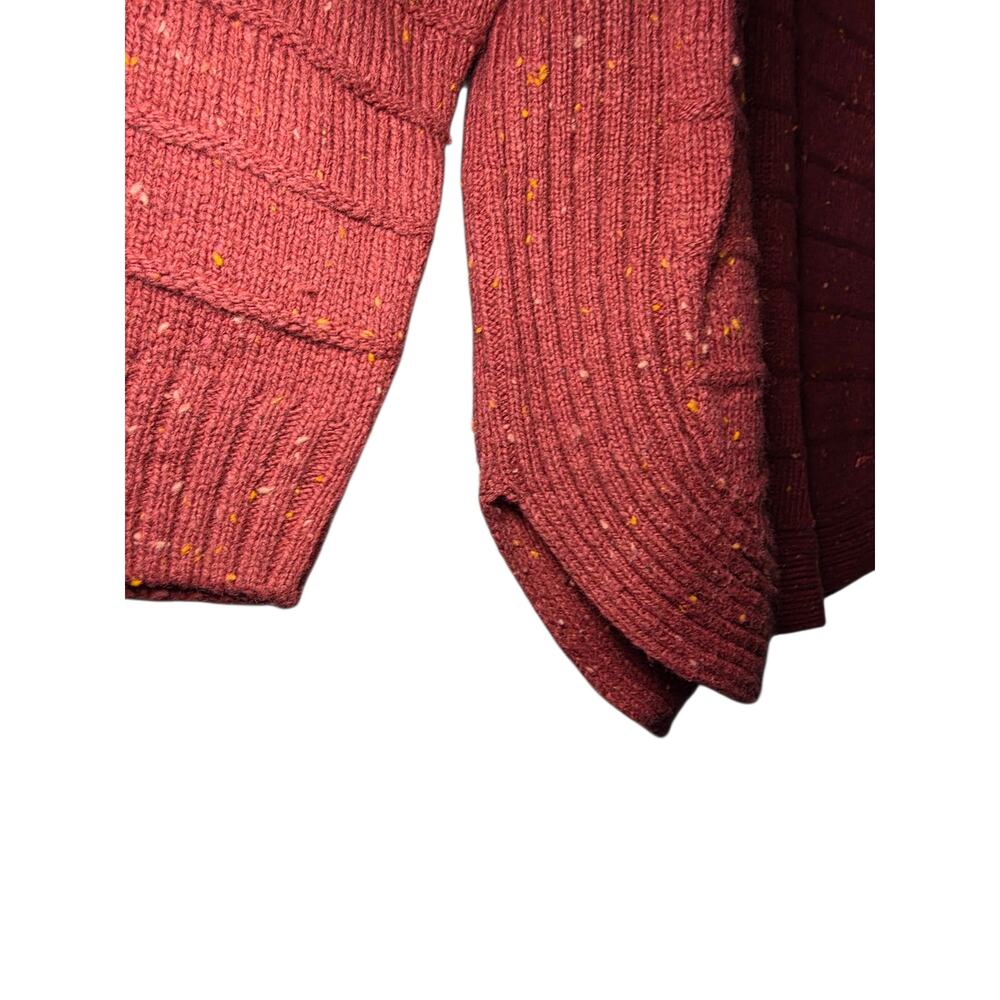 Country Rose Burgundy Speckled Knit Turtleneck Pullover Sweater Size M - Picture 8 of 11